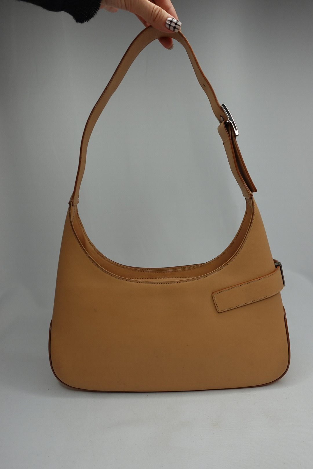 024. Ferragamo Beige Hobo Bag