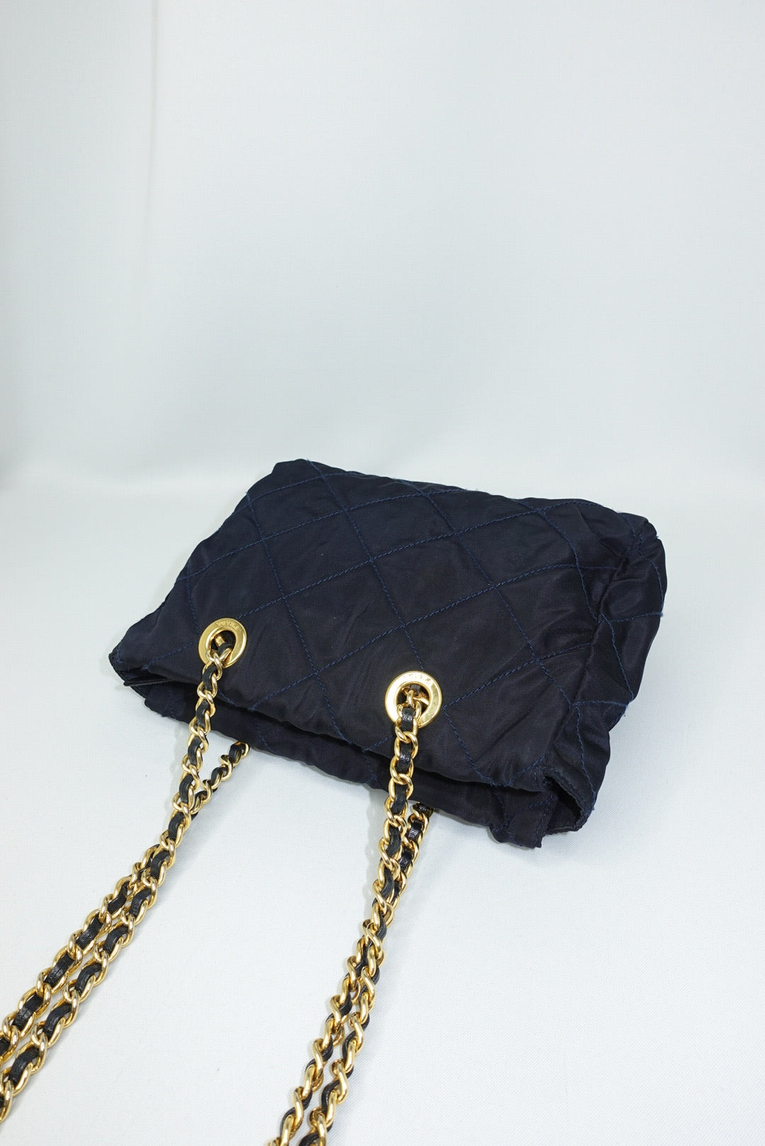 053. Prada Nylon Navy Shoulder Bag
