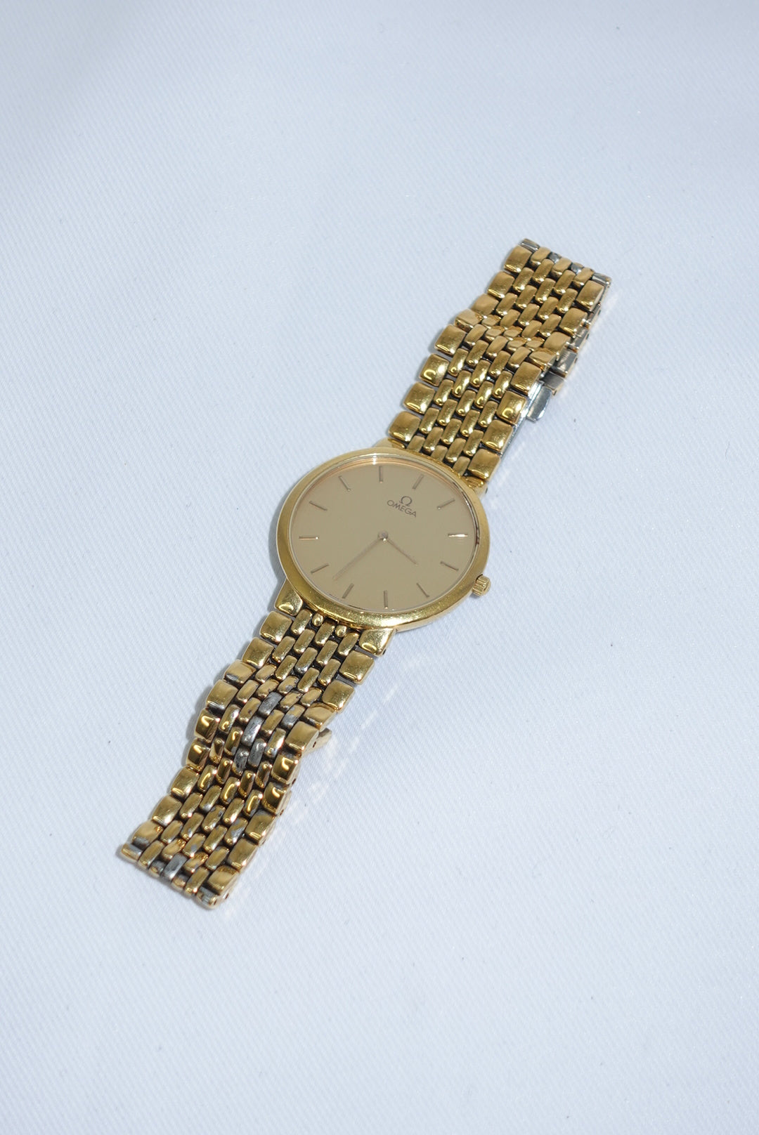 Omega Round De Ville Medium Vintage Gold Toned Watch
