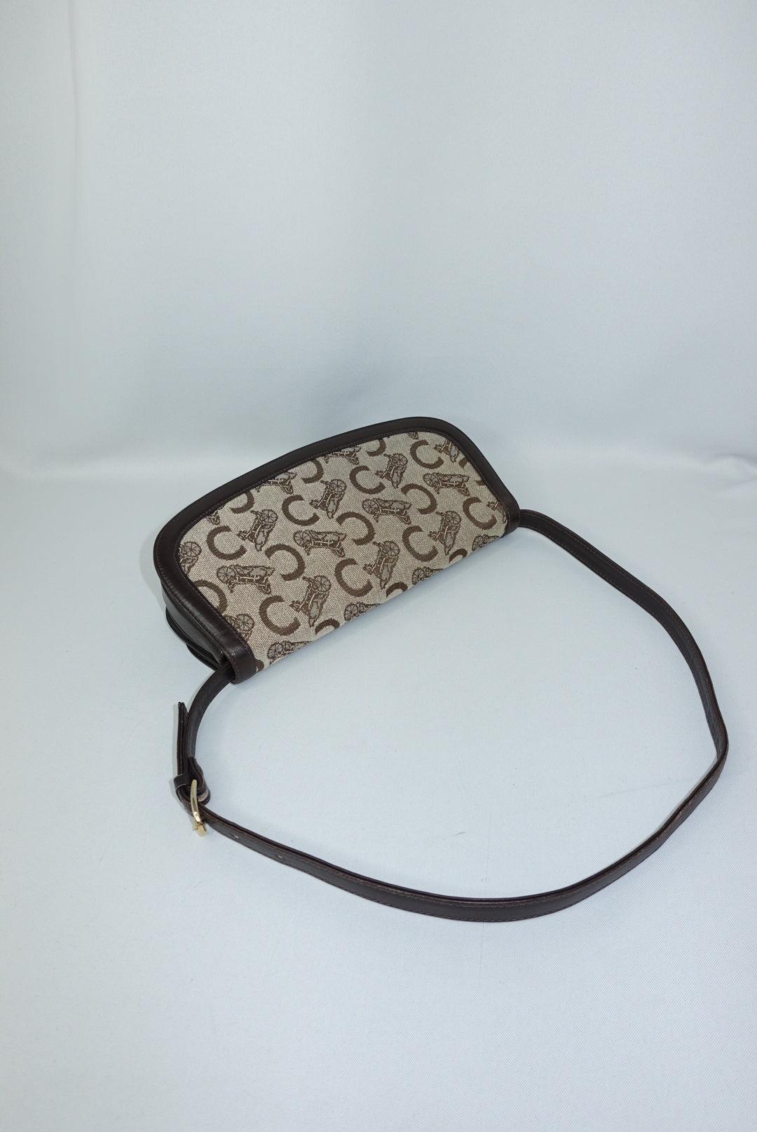 119. Cèline Vintage Monogram Canvas Brown Vintage Bag