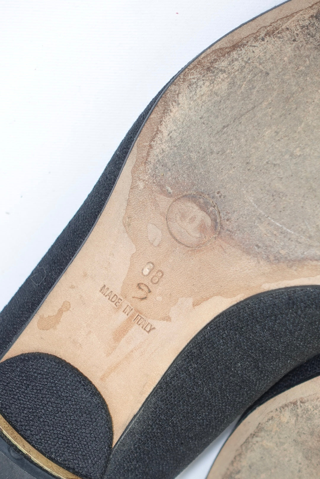 Chanel Vintage Black and Gold Loafers