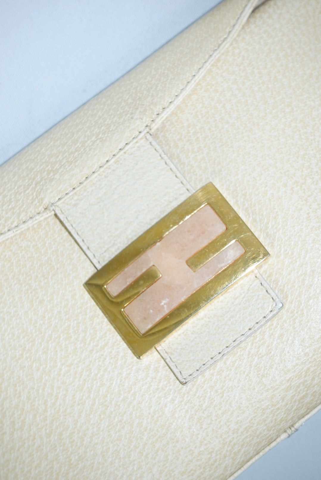Fendi Butter Yellow Leather Vintage Baguette