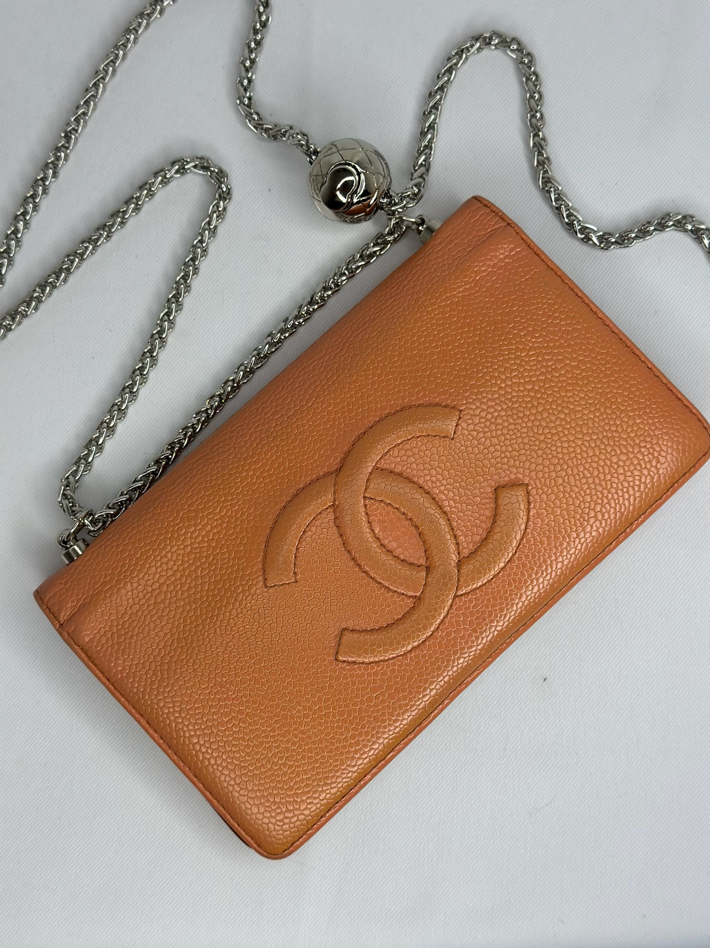 009. Re-Worked Chanel Salmon bifold W.O.C