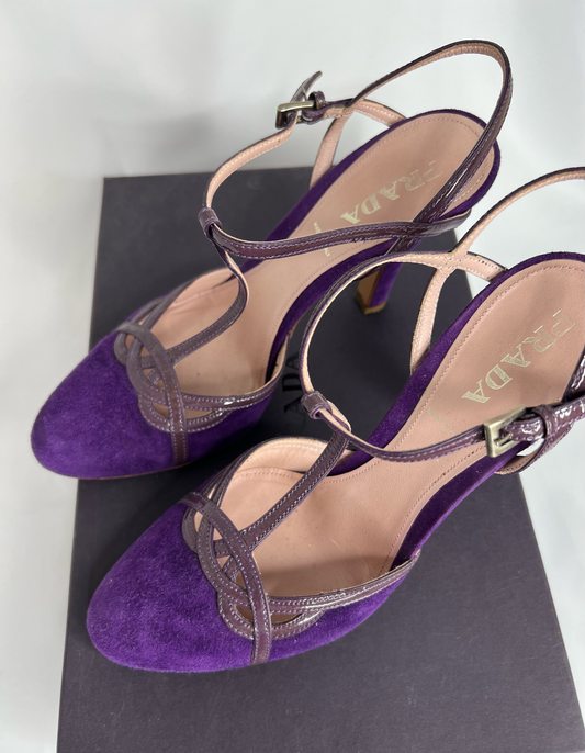 Prada Vintage Purple Heels 38