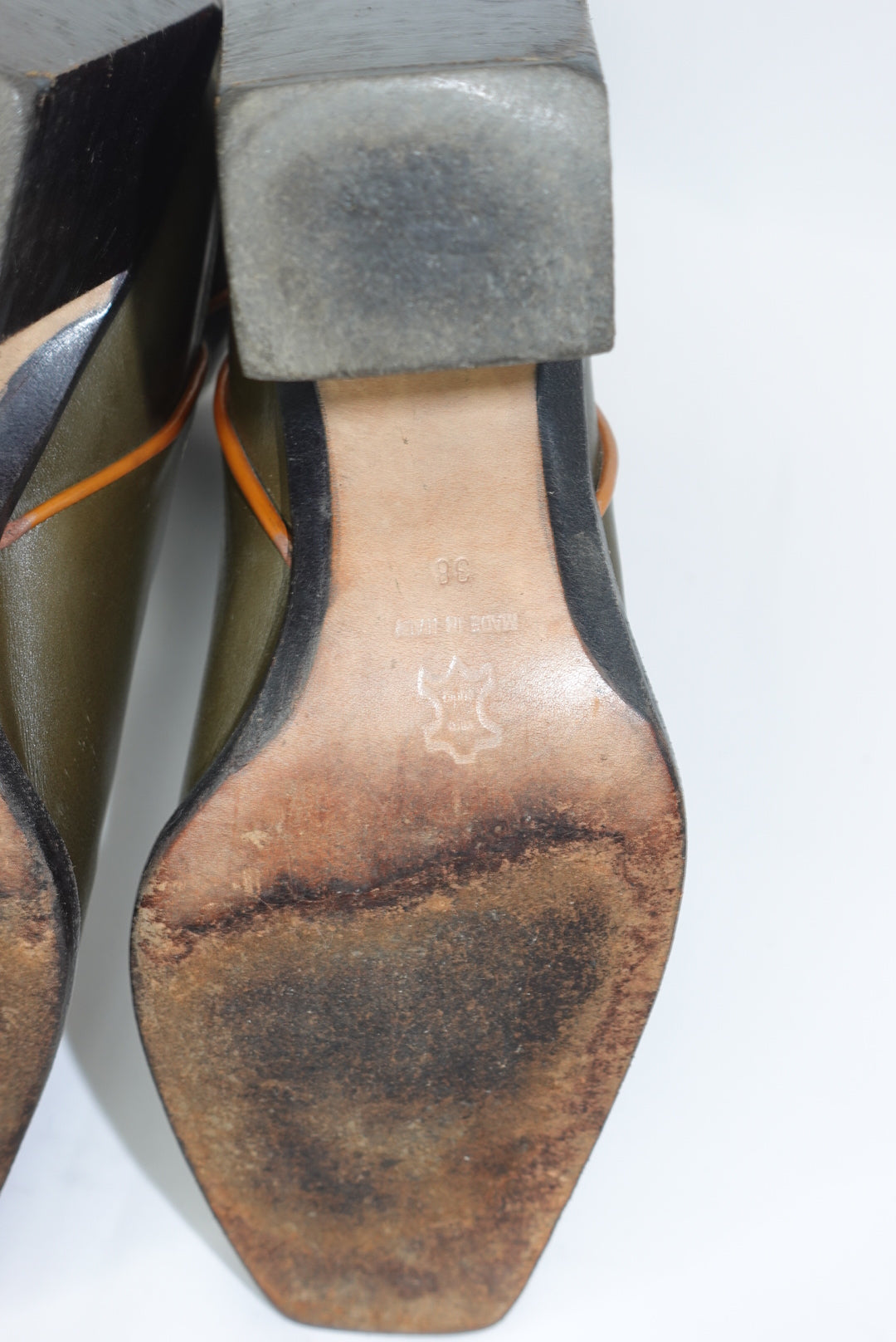 Vintage Khaki and Python Western Boots