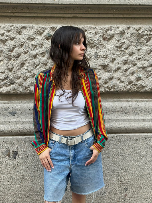 Vintage Celine Multicolor Striped Shirt