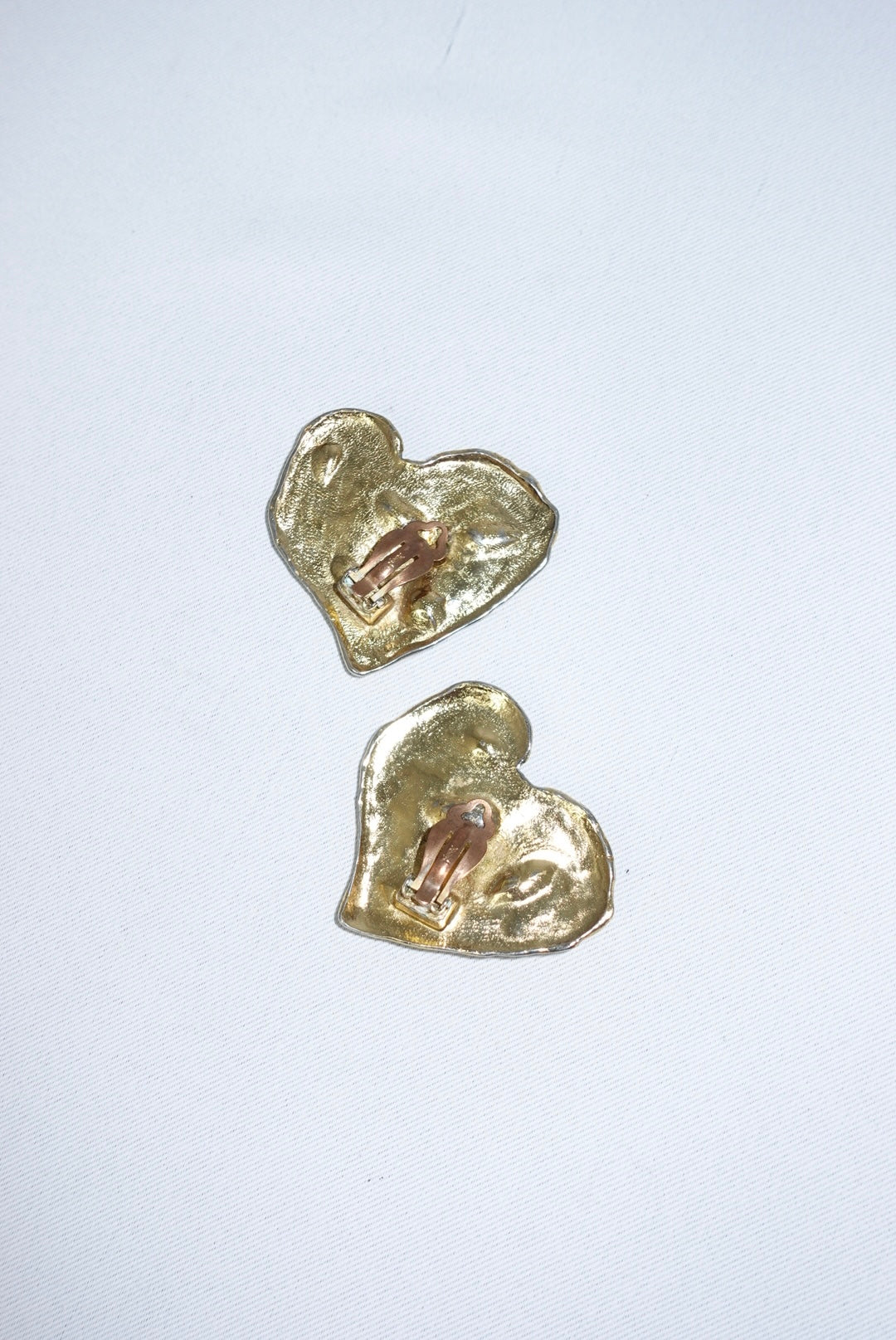 Yves Saint Laurent Clip Vintage Heart Earrings