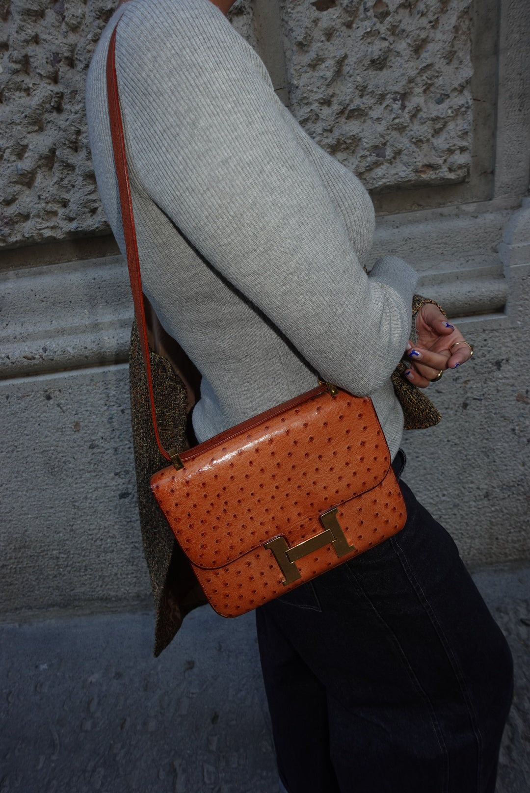 Rare Hermès Constance 24 Ostrich leather