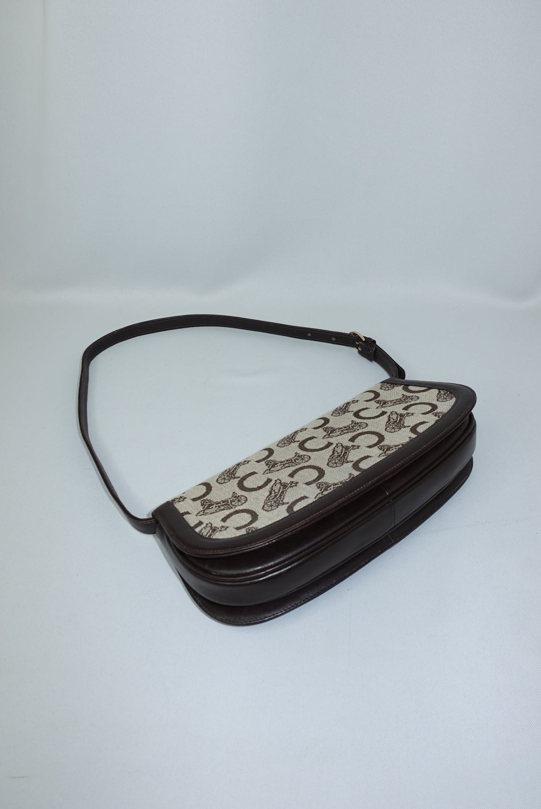 119. Cèline Vintage Monogram Canvas Brown Vintage Bag