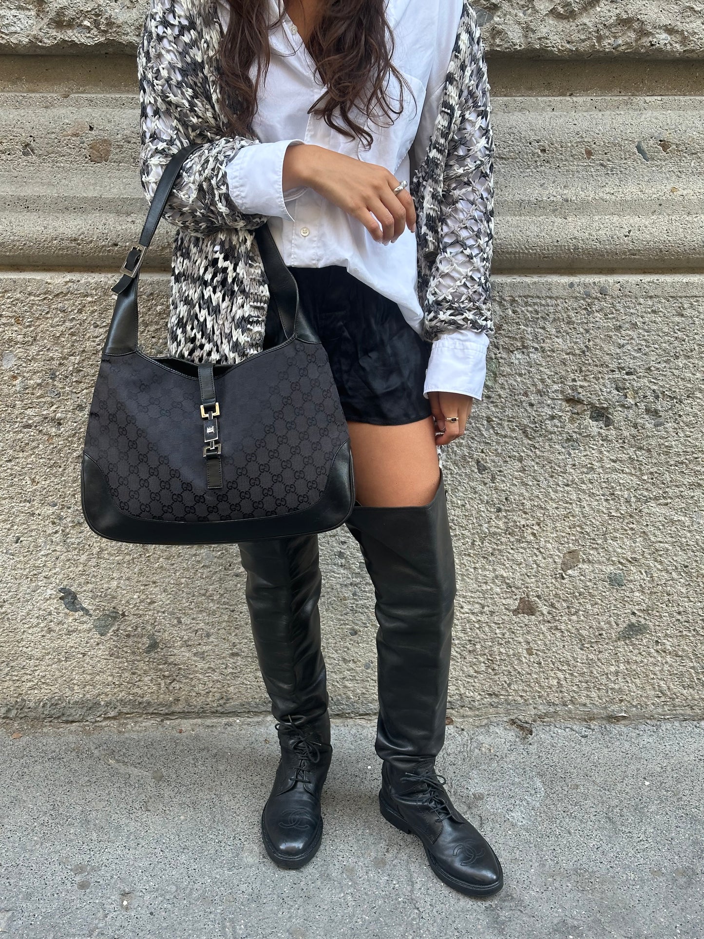 Gucci Vintage Jackie Black Shoulder Bag