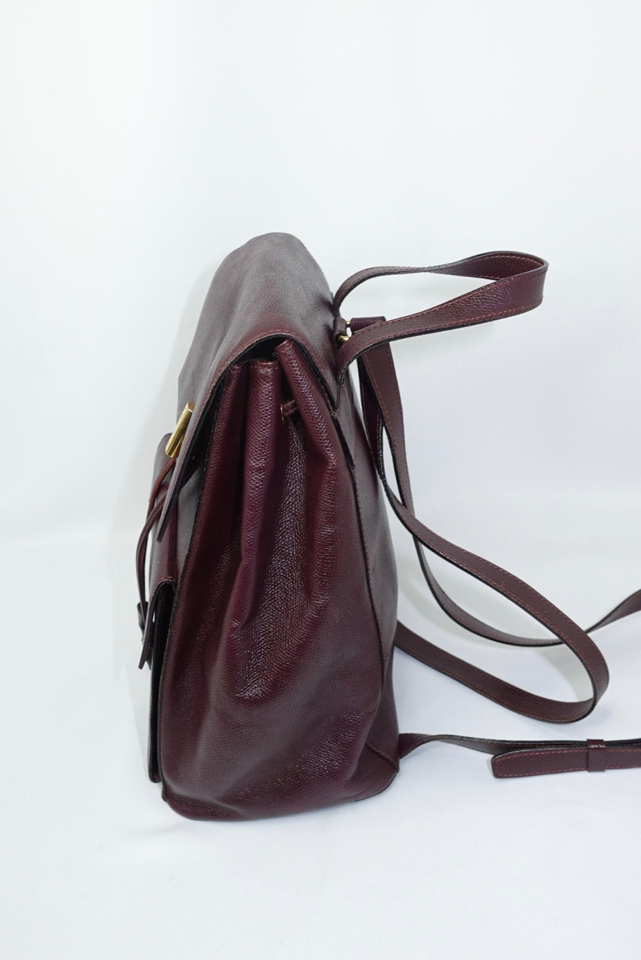 Cèline Vintage Leather Burgundy Backpack