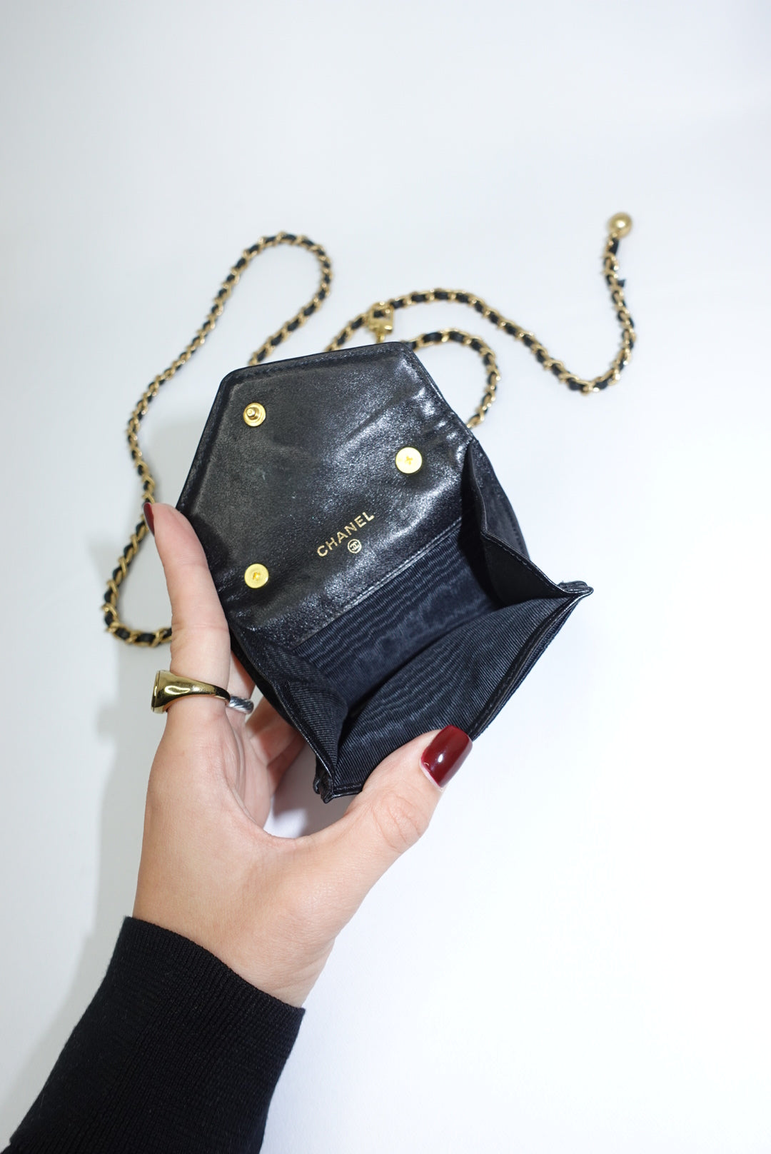 Re-Worked Chanel Timeless Satin Vintage Mini W.O.C