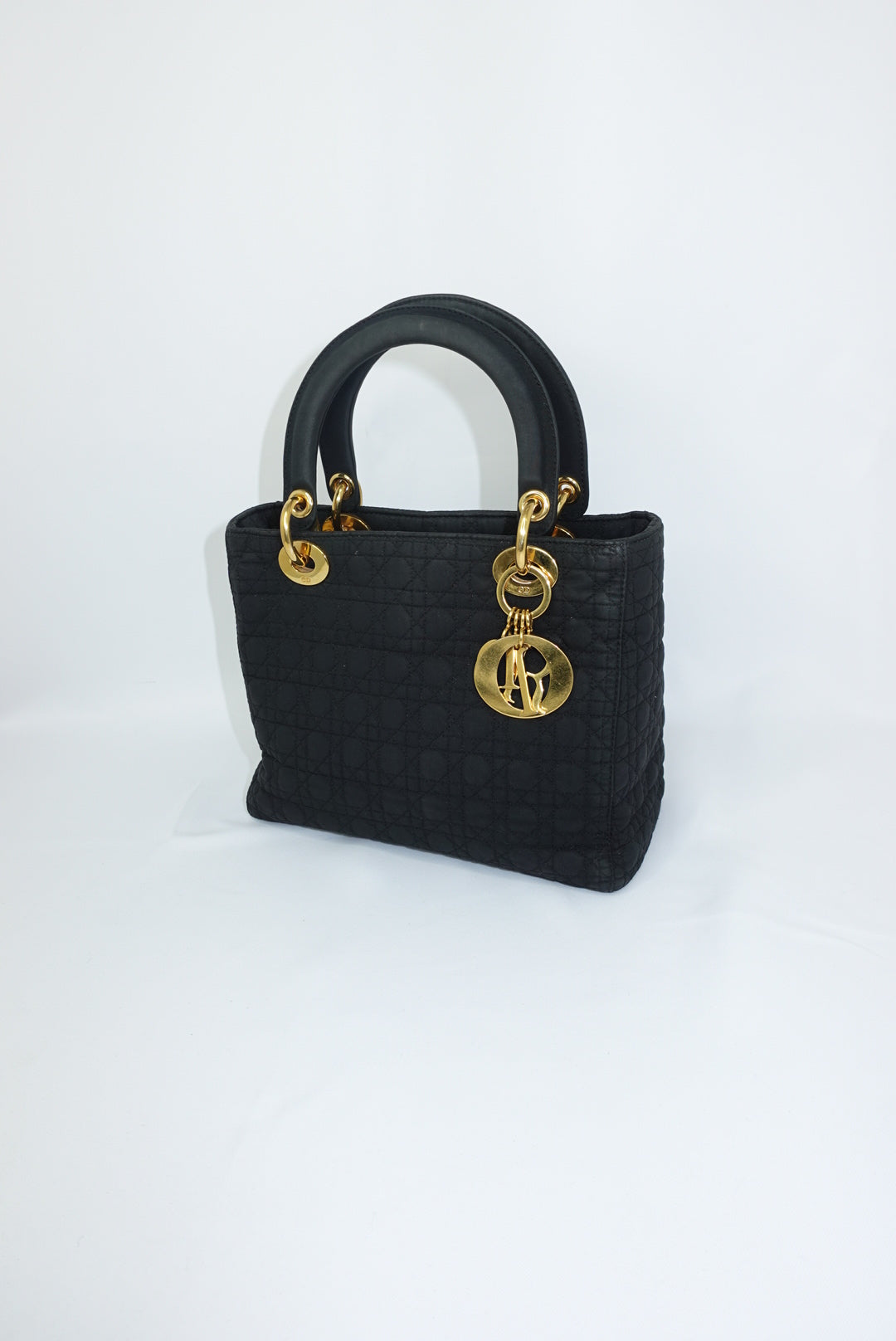 Christian Dior Vintage Lady Dior Medium Canvas