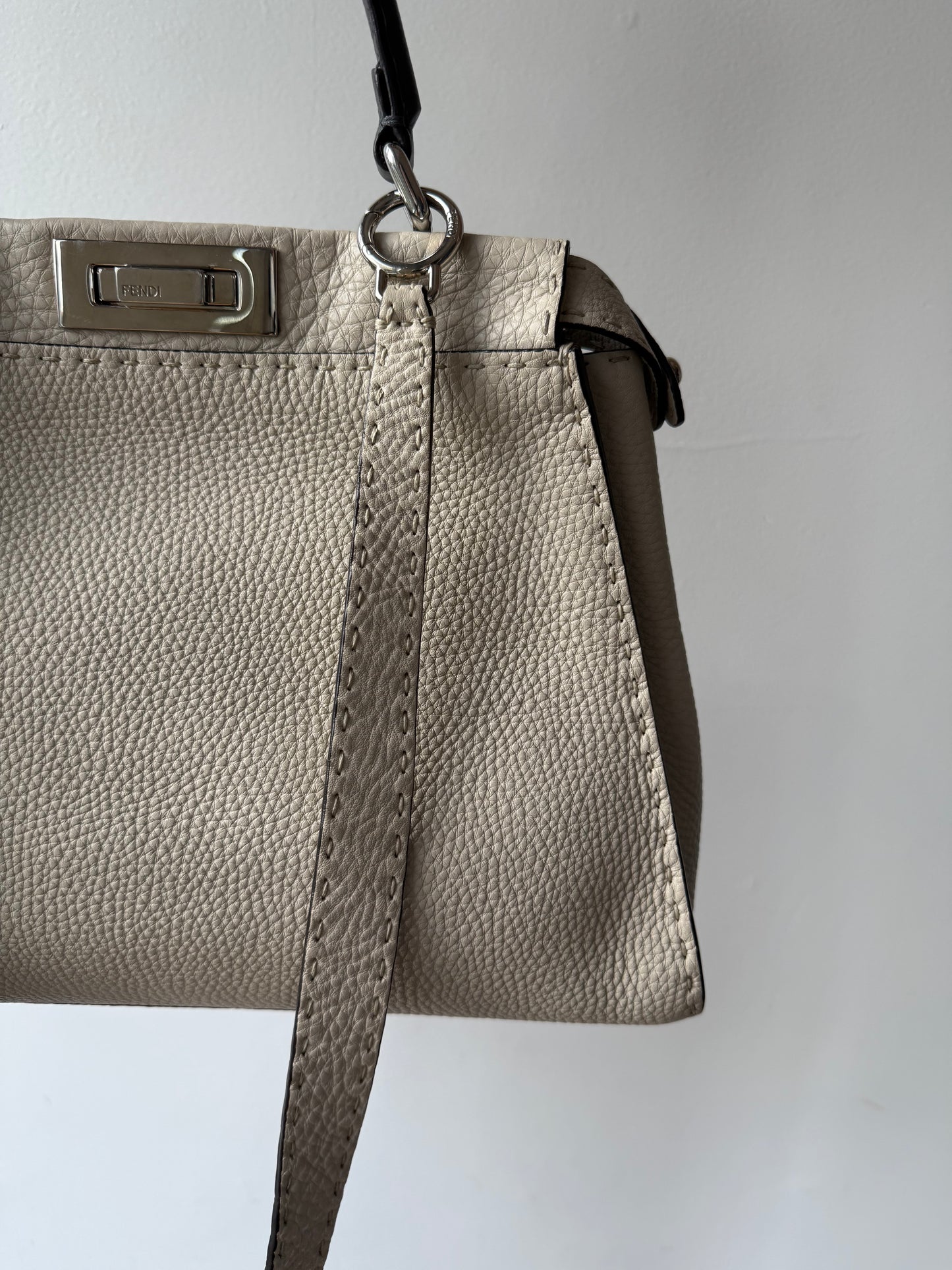 204. Fendi Peekaboo Smoke Gray Premium Leather