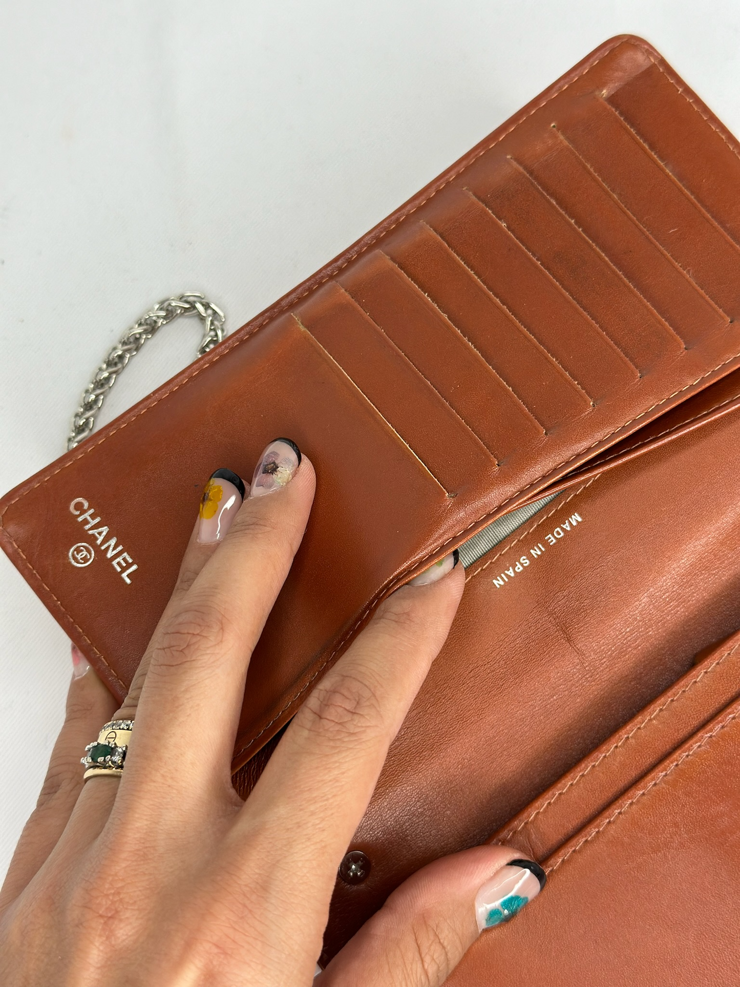 009. Re-Worked Chanel Salmon bifold W.O.C