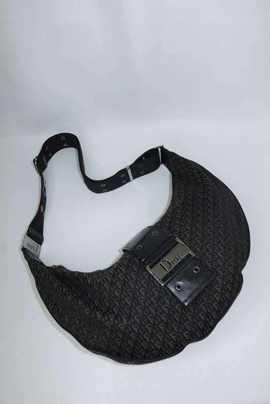 Christian Dior Vintage Hobo Monogram Black Bag