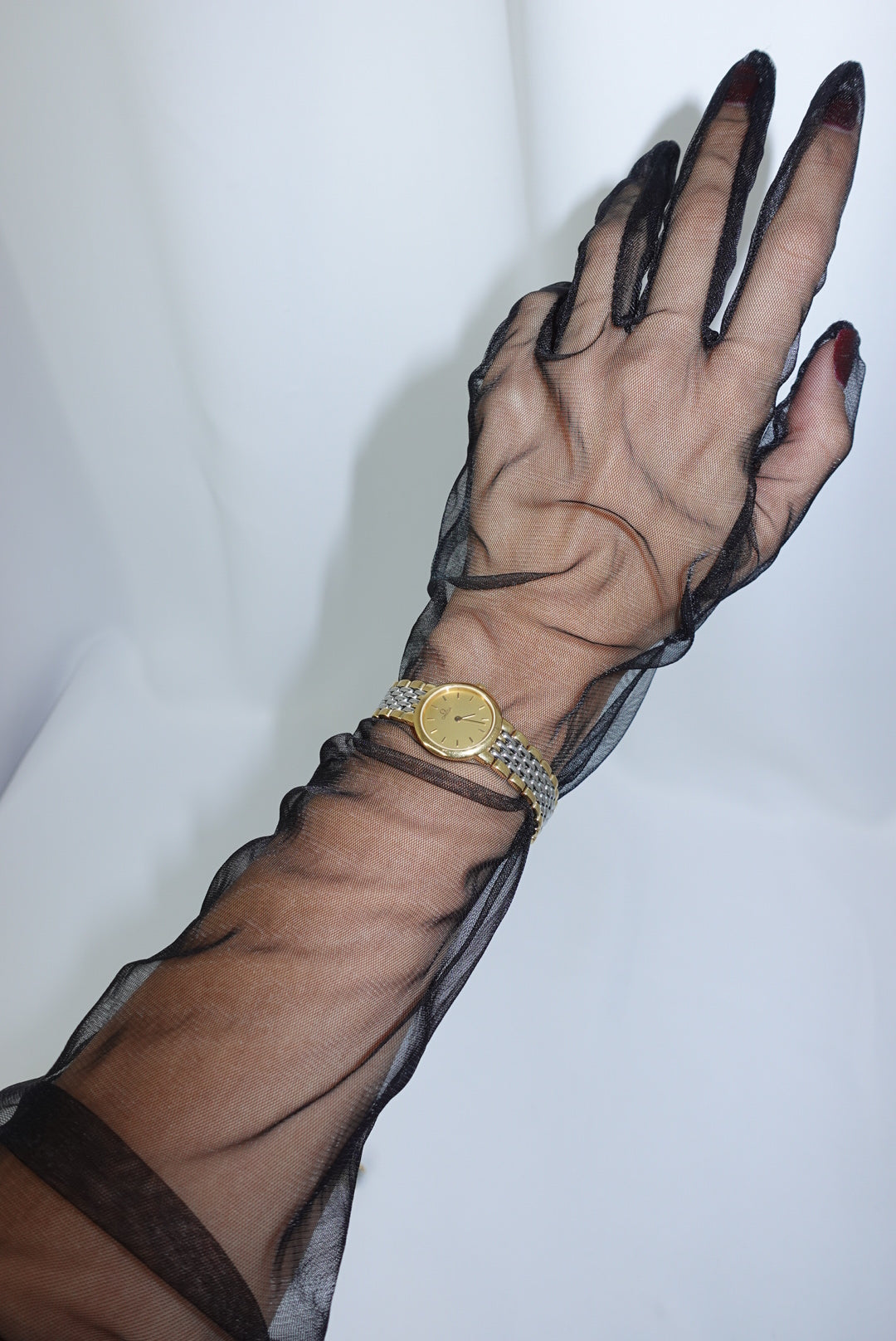 Omega Round Small De Ville Vintage Gold and Silver Watch