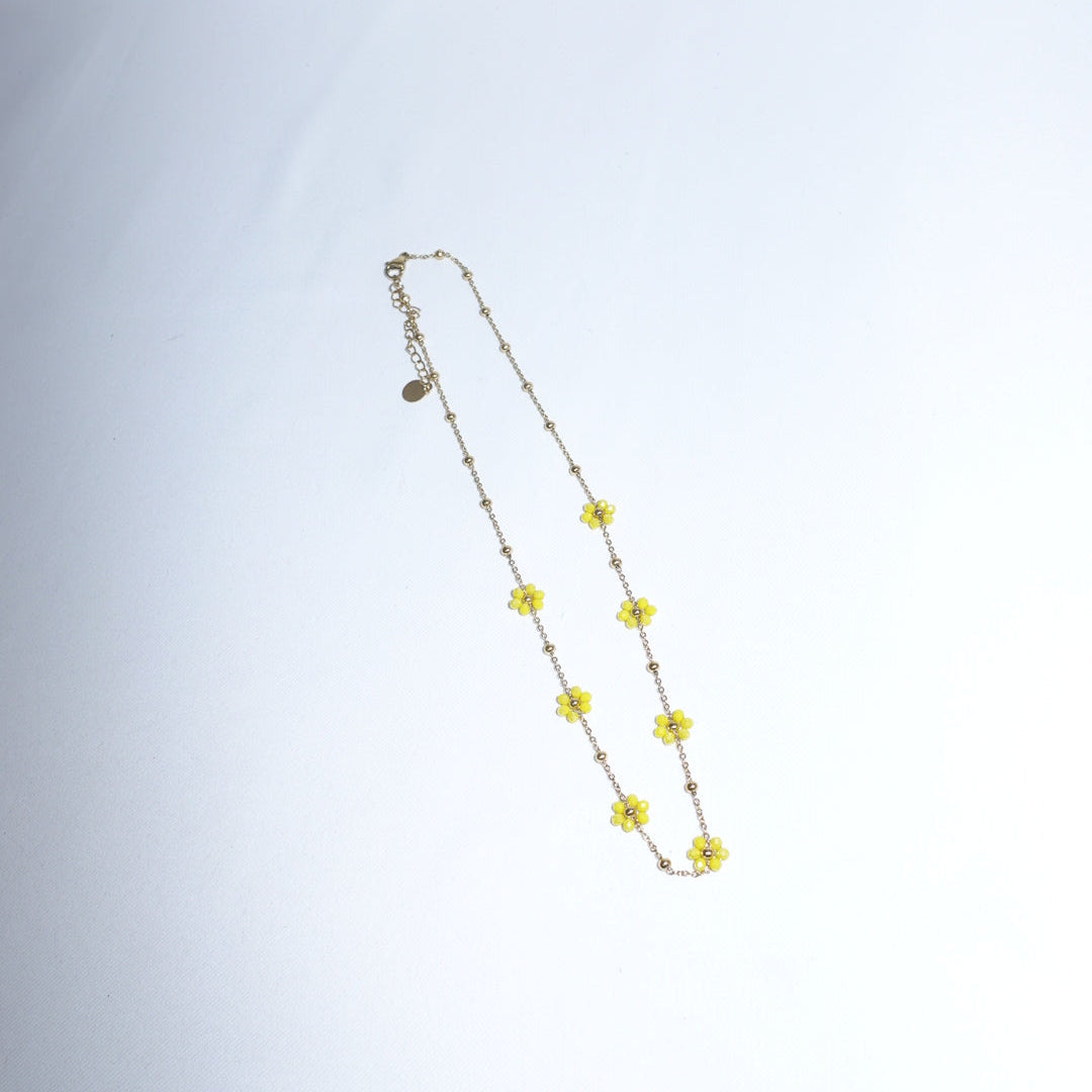 Flower Necklace In Stainless Steel