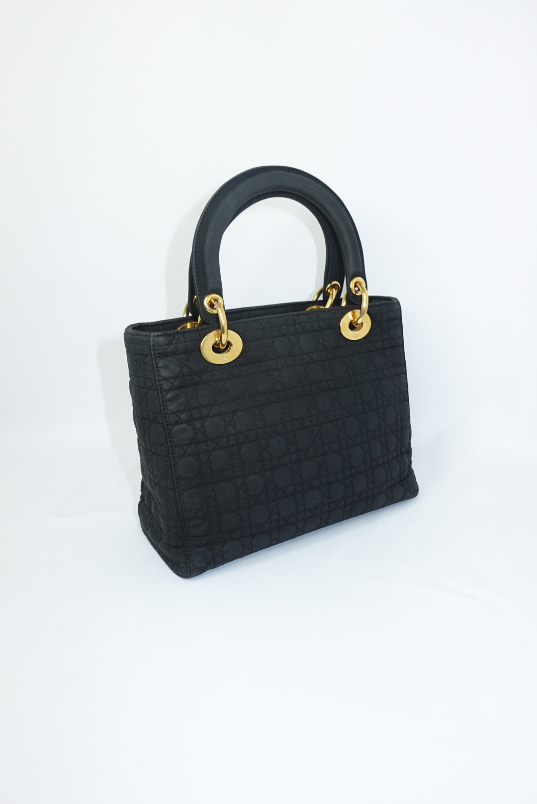 Christian Dior Vintage Lady Dior Medium Canvas
