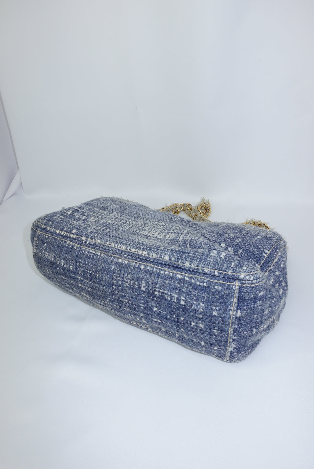 Prada Light Blue Tweed Vintage Bag