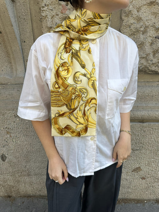 151. Hermès Vintage Gold and Yellow Scarf