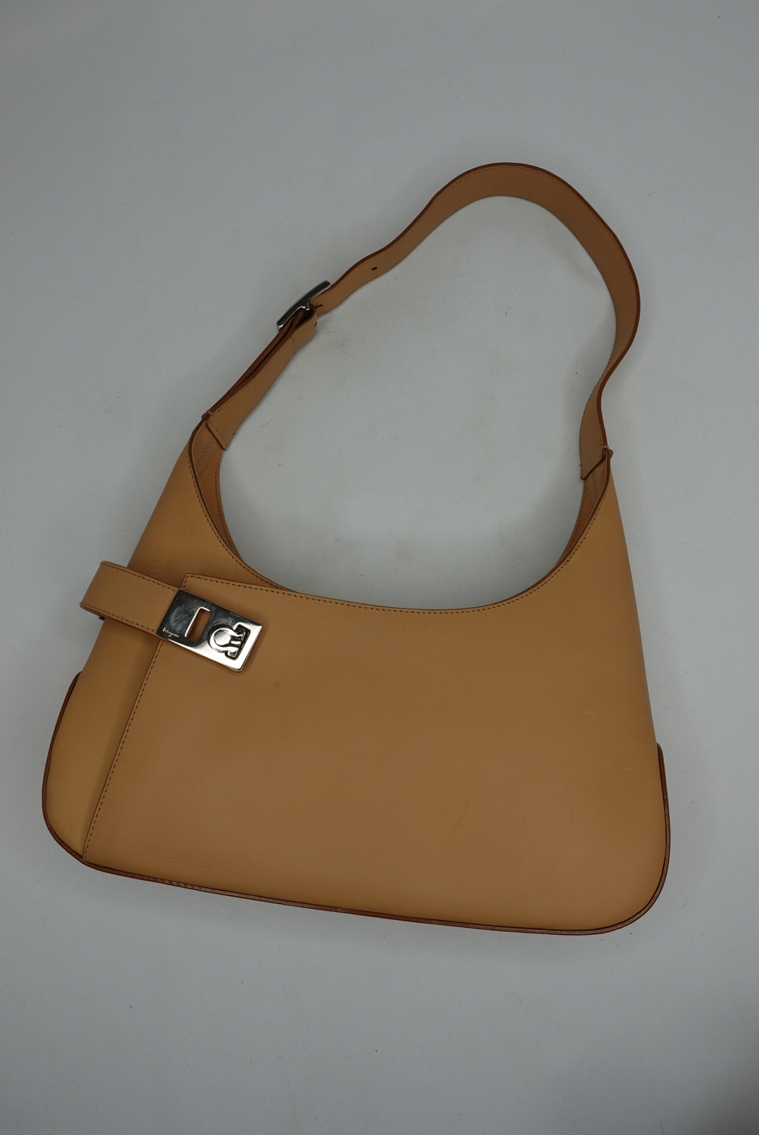 024. Ferragamo Beige Hobo Bag