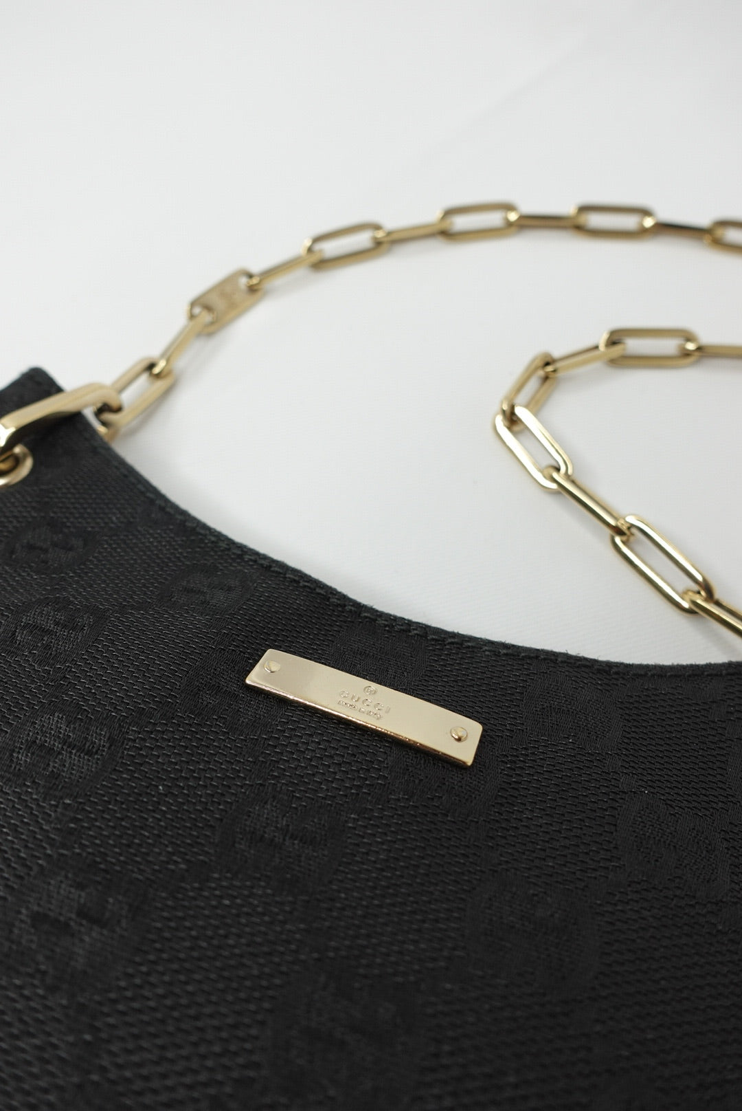 043. Gucci Black GG Canvas Mini tote Bag Tom Ford Era
