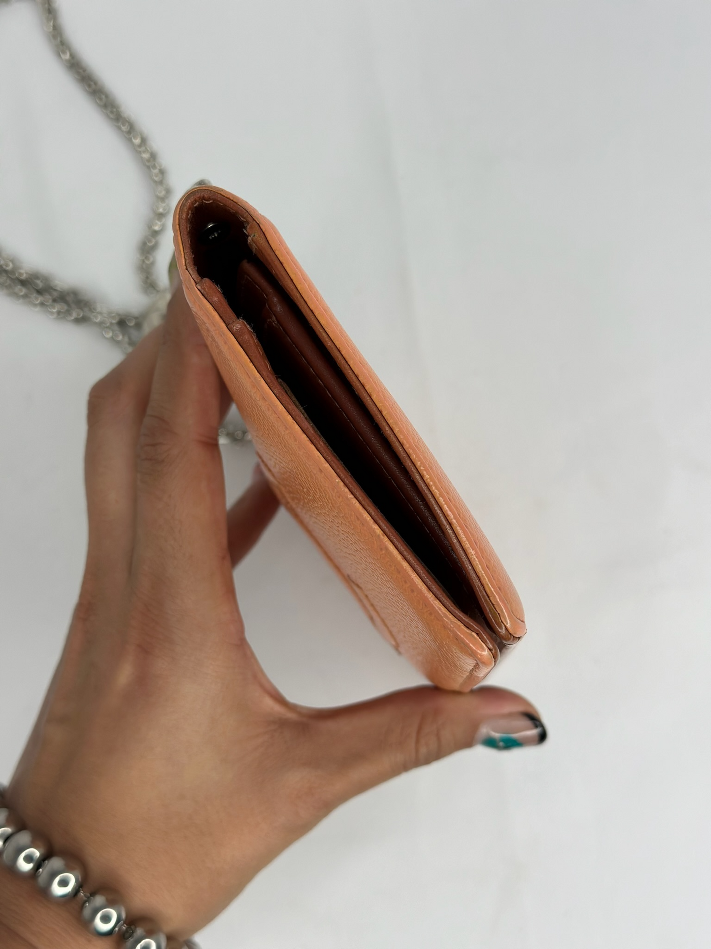 009. Re-Worked Chanel Salmon bifold W.O.C