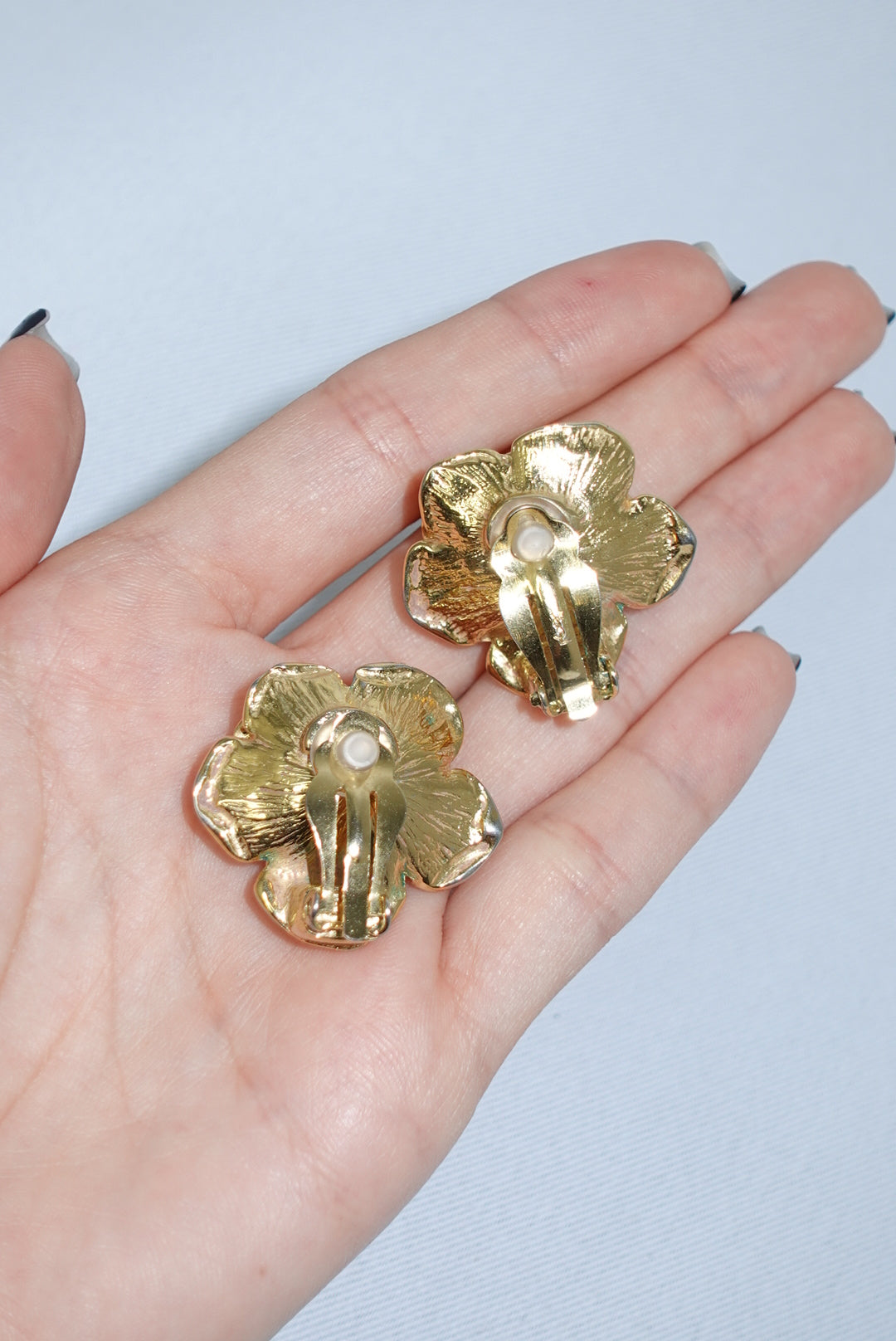 Yves Saint Laurent Clip Vintage Rose Earrings