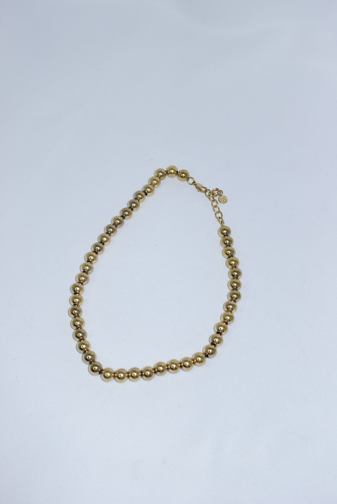 Gold Spheres Stainless Steel Adjustable Necklace