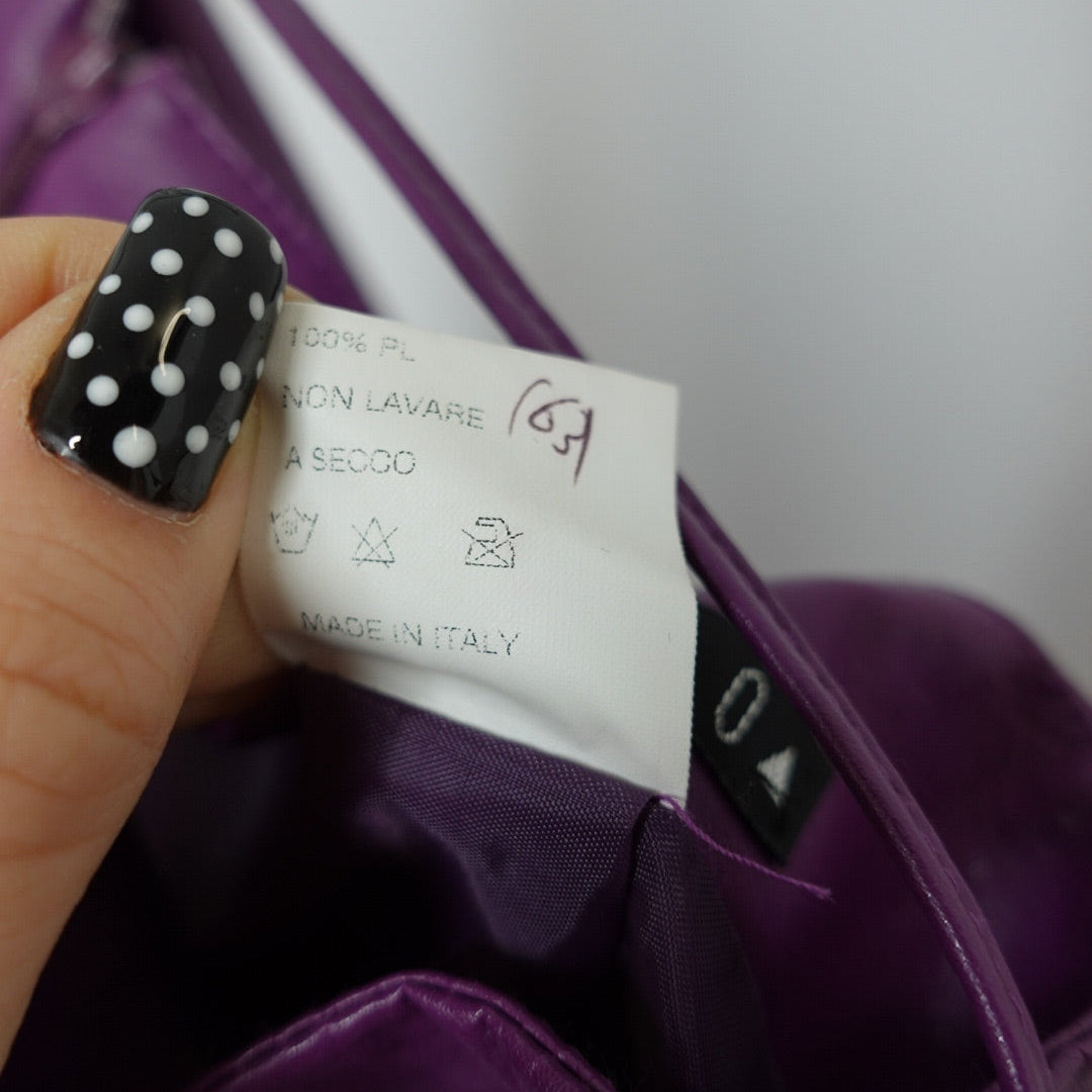 Purple Eco Leather Skirt