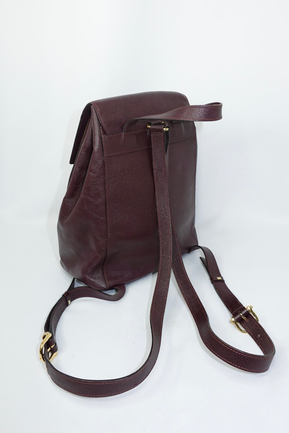 Cèline Vintage Leather Burgundy Backpack