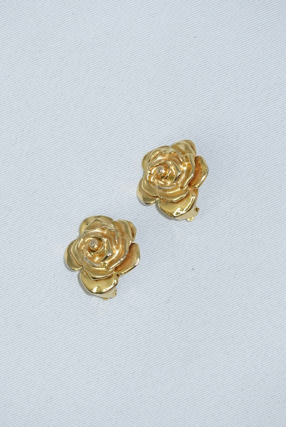 Yves Saint Laurent Clip Vintage Rose Earrings