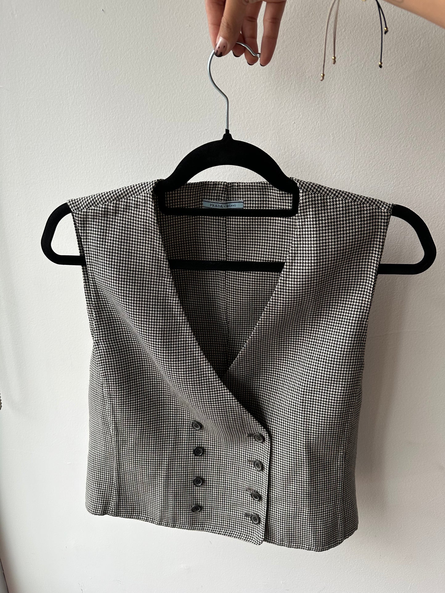 046. Prada B&W Pattern Vest