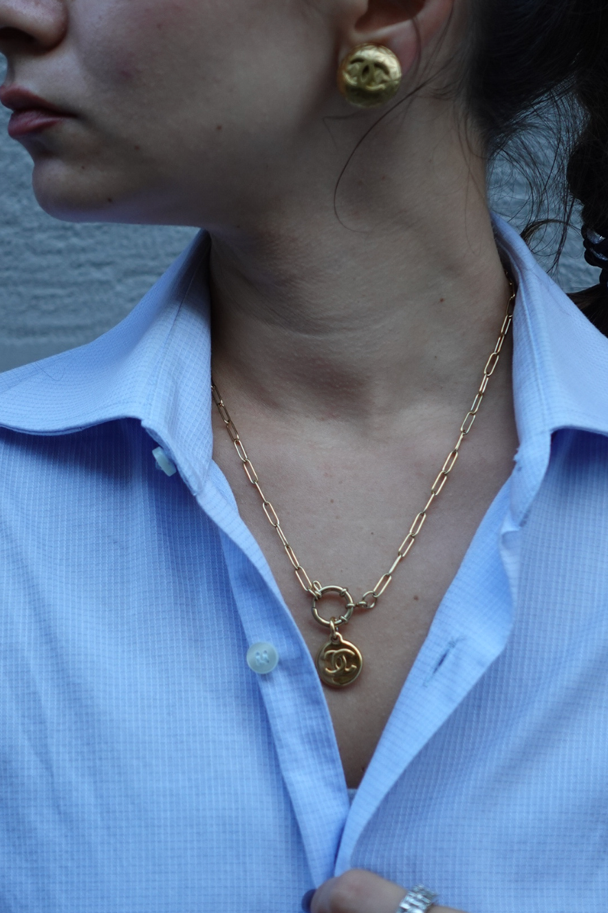 181. Re-Worked Chanel Logo Necklace