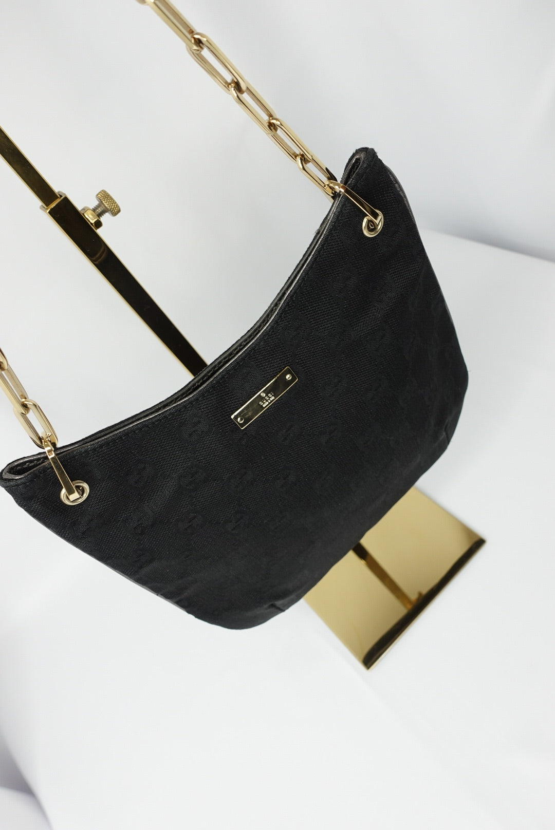 043. Gucci Black GG Canvas Mini tote Bag Tom Ford Era