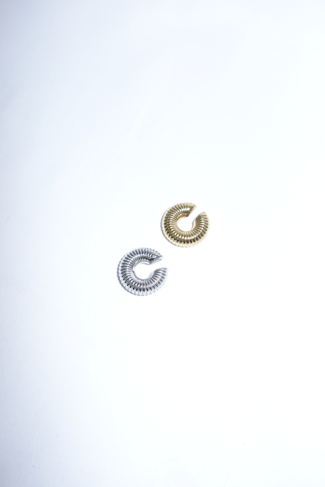 Sculptural Ear Cuff in Stainless Steel