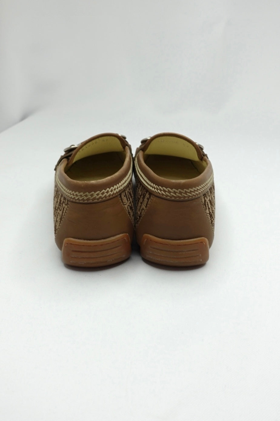 036. Dior Canvas Monogram Loafers Beige 37