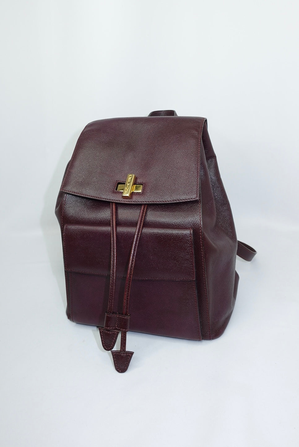 Cèline Vintage Leather Burgundy Backpack