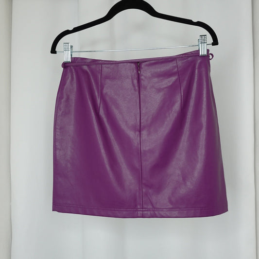 Gonna in ecopelle viola