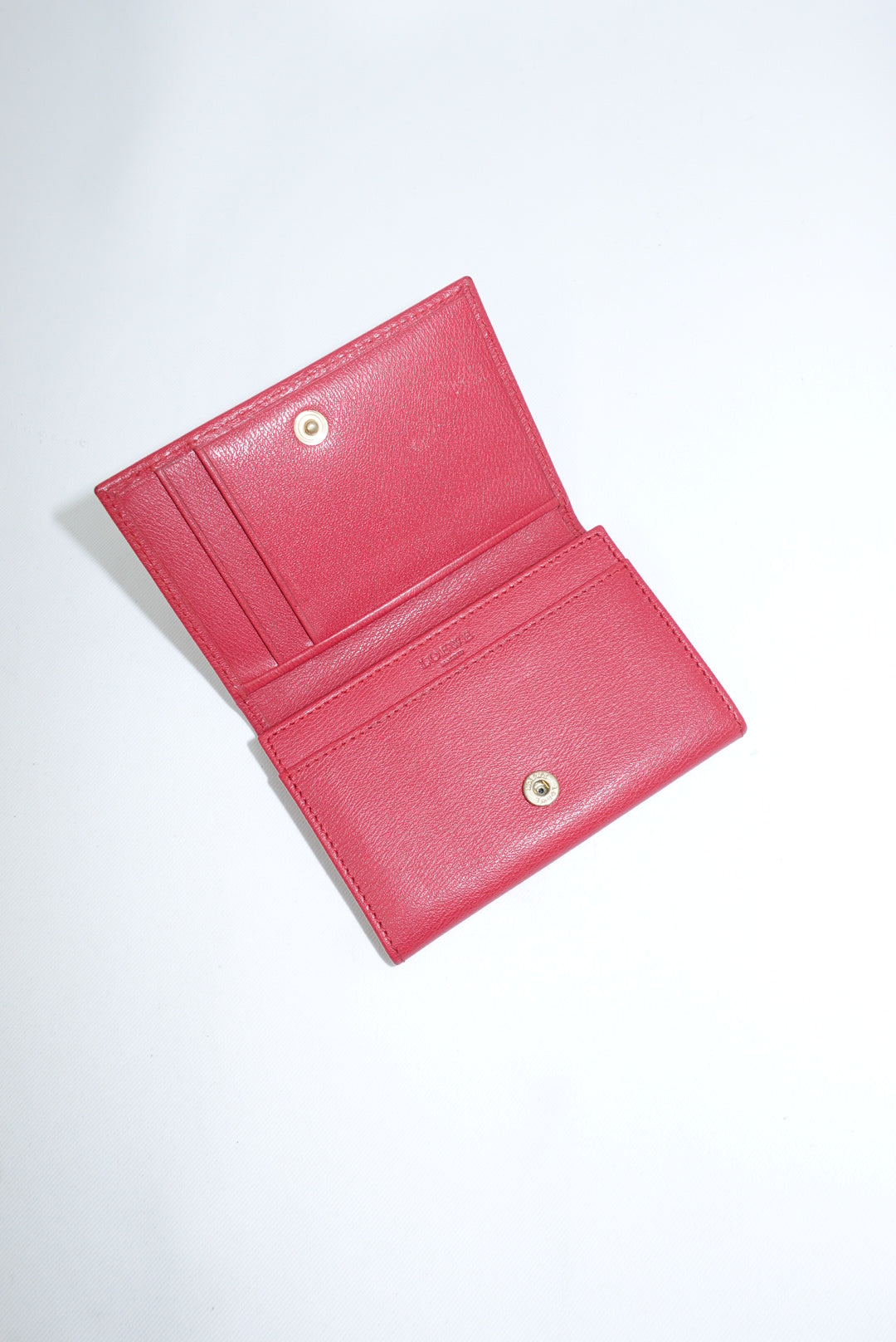 Loewe Vintage Leather Raspberry Card Holder