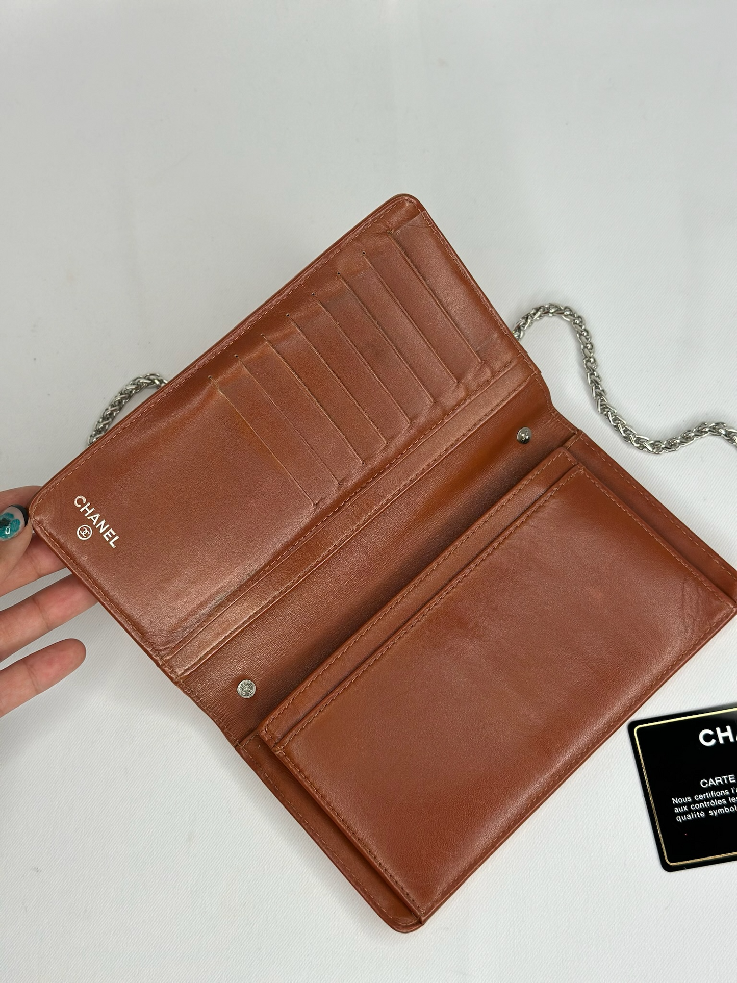 009. Re-Worked Chanel Salmon bifold W.O.C