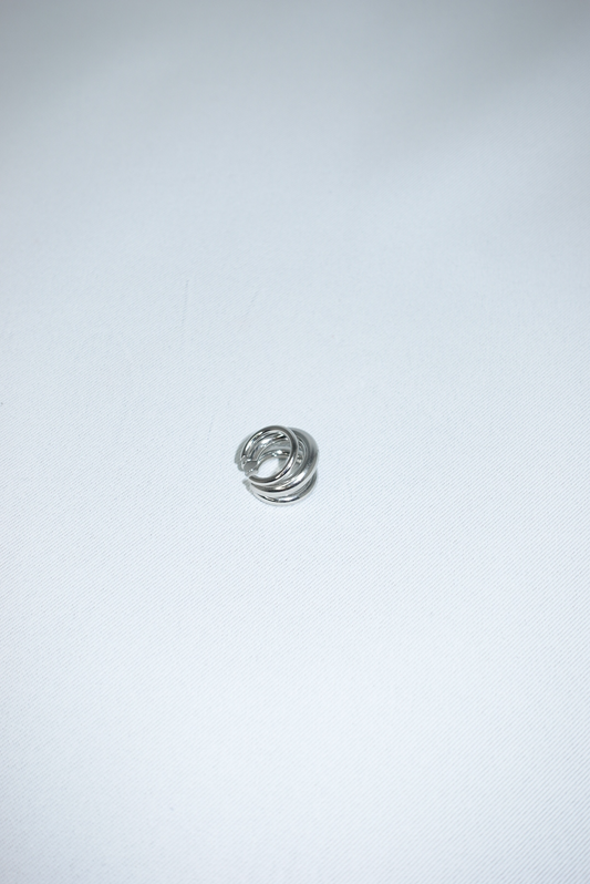 Sculptural Ear Cuffs in Stainless Steel