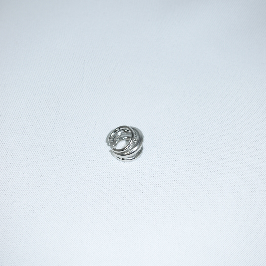Sculptural Ear Cuffs in Stainless Steel