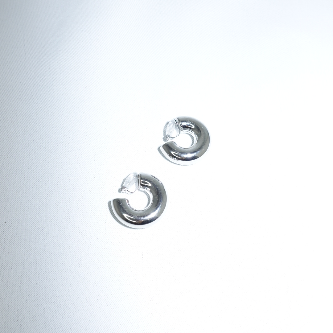 Stainless Steel Inflated Hoop Earrings