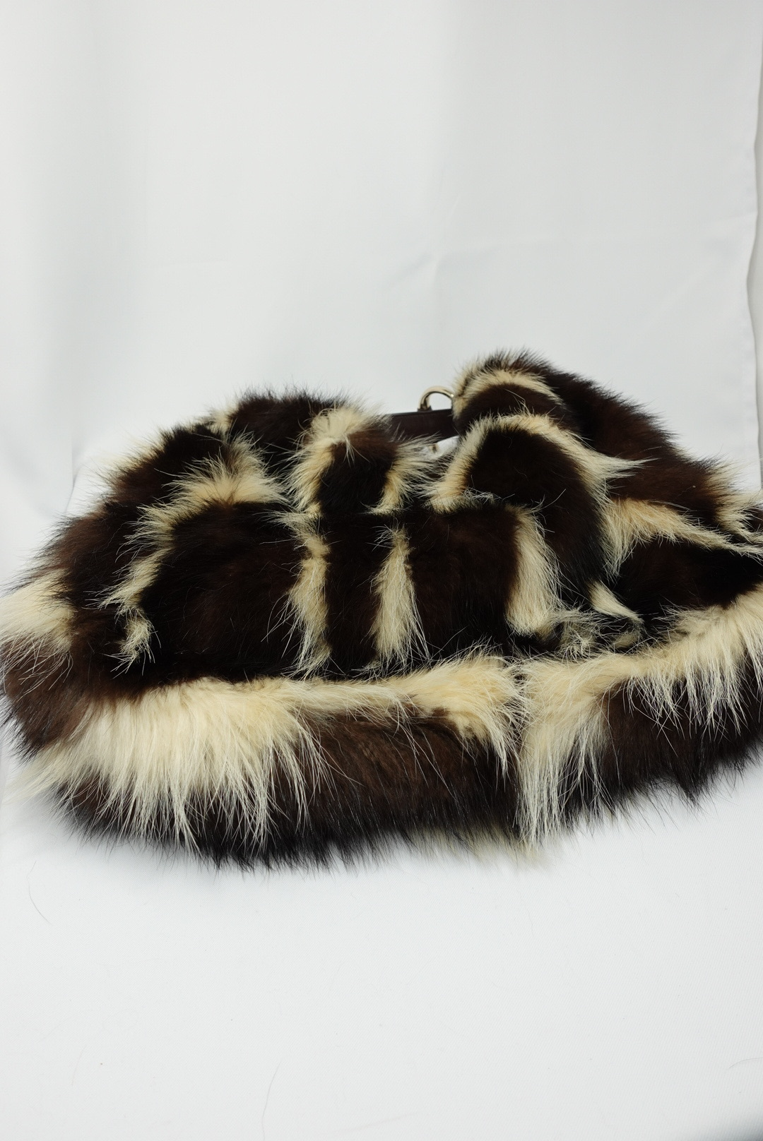 Gucci Vintage Limited Edition Skunk Fur Maxi Hobo with Horsebit