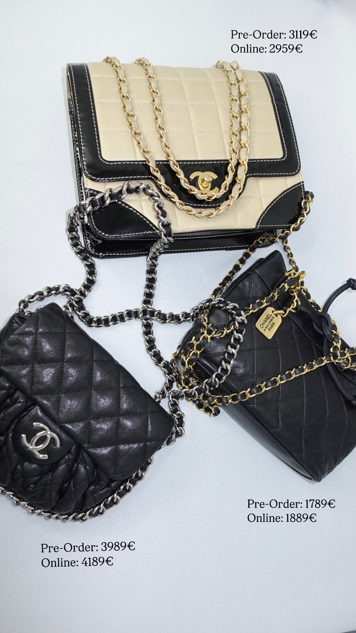 Category image featuring vintage Chanel handbags and accessories from our available collection.