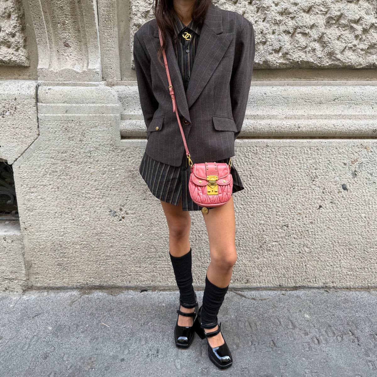  Miu Miu Vintage Mini Coffer Pink Leather Bag