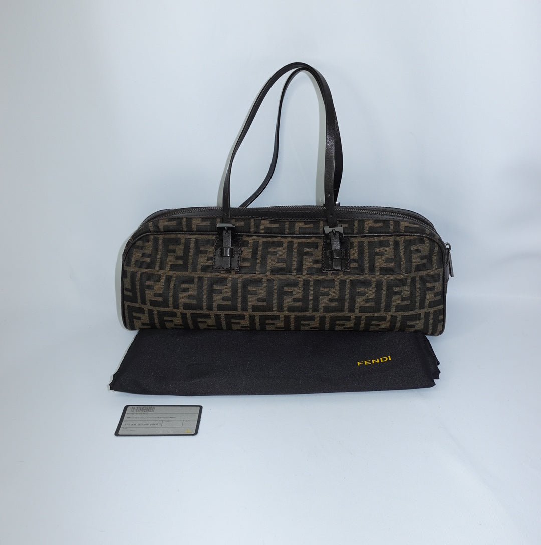Fendi Bassotto Zucca Brown Bag