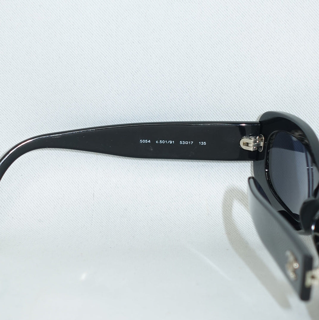 Chanel Camelia Black Sunglasses